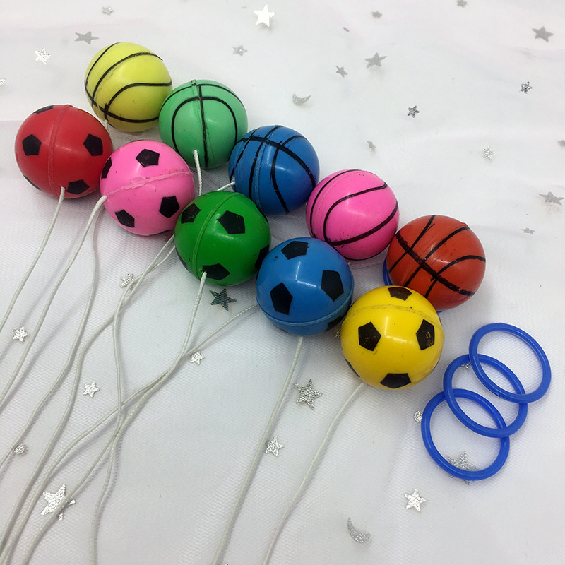 Ground toy with bungee ball wrist thrower throws toy ball twist egg ball