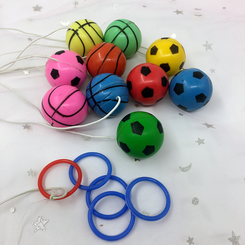 Ground toy with bungee ball wrist thrower throws toy ball twist egg ball