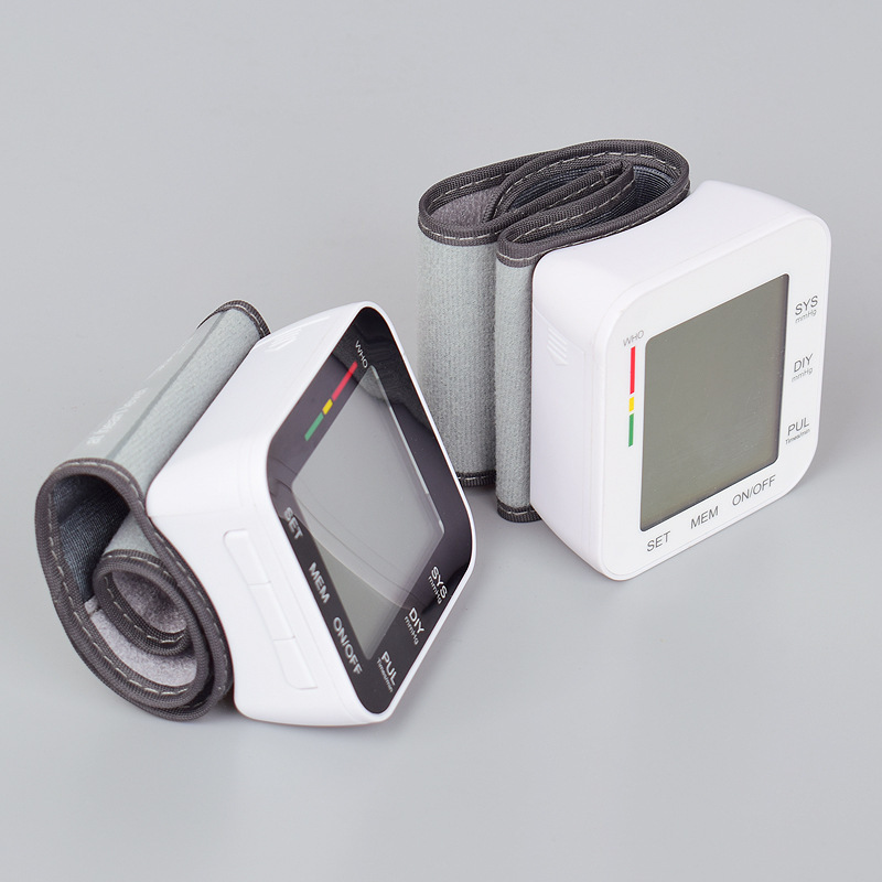 Rechargeable Electronic Sphygmomanometer Chinese and English Wrist Voice Measuring Instrument Gift Labeling Processing