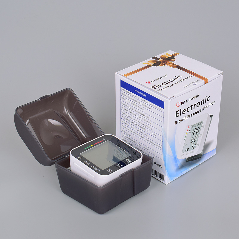 Rechargeable Electronic Sphygmomanometer Chinese and English Wrist Voice Measuring Instrument Gift Labeling Processing Rechargeable Electronic Sphygmomanometer Chinese and English Wrist Voice Measuring Instrument Gift Labeling Processing