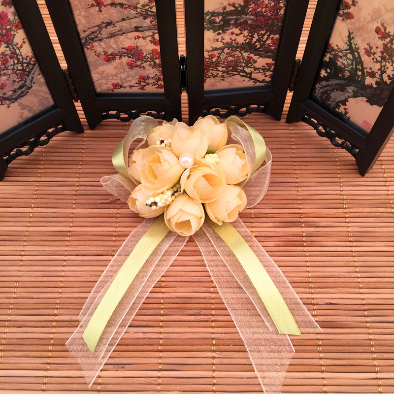 The bride wrist flower flowers Korean Korean simulation wrist hand brooch The bride wrist flower flowers Korean Korean simulation wrist hand brooch
