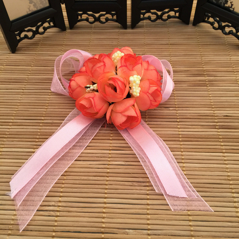 The bride wrist flower flowers Korean Korean simulation wrist hand brooch The bride wrist flower flowers Korean Korean simulation wrist hand brooch