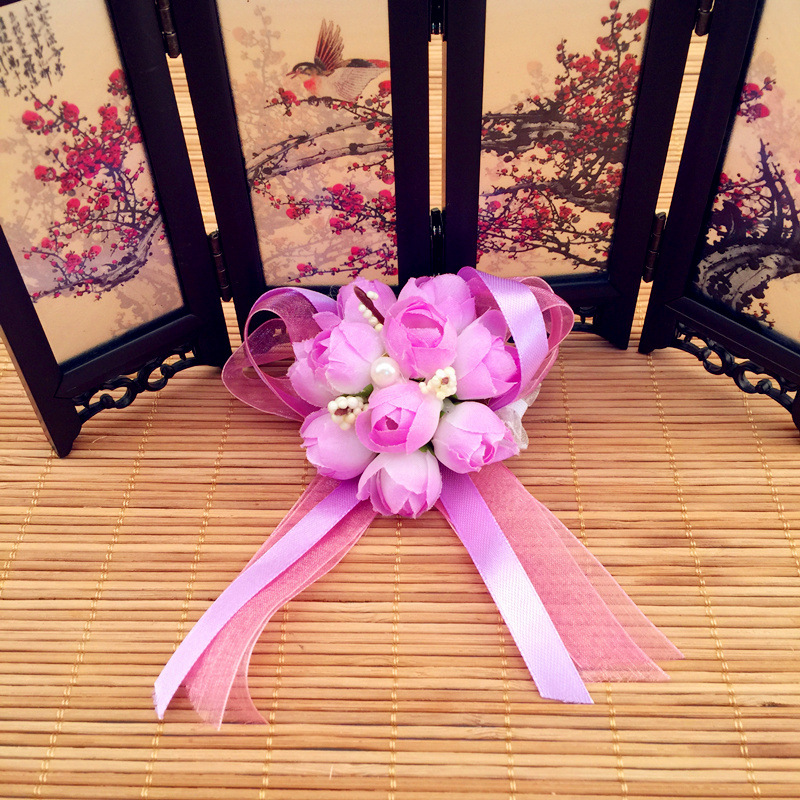The bride wrist flower flowers Korean Korean simulation wrist hand brooch The bride wrist flower flowers Korean Korean simulation wrist hand brooch