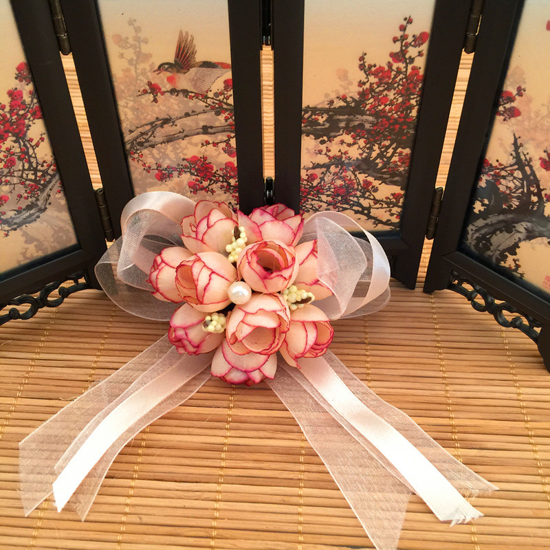 The bride wrist flower flowers Korean Korean simulation wrist hand brooch The bride wrist flower flowers Korean Korean simulation wrist hand brooch