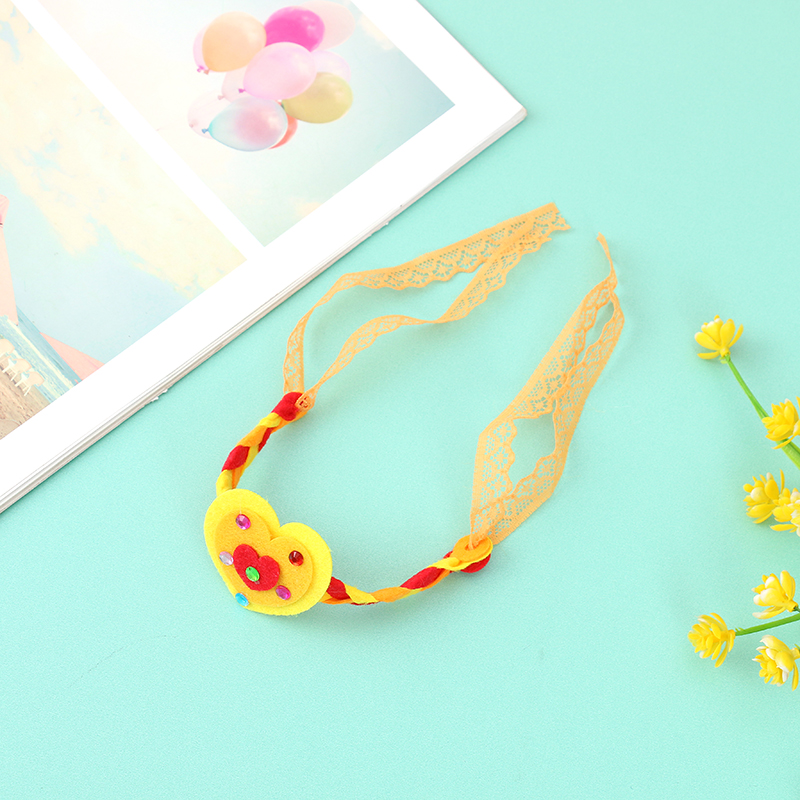Children&#039;s Handmade DIY Flowers Stars Heart Bracelet Wrist Ring Hand Strap Creative Intellective Toys Props
