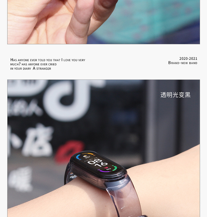 for Xiaomi Bracelet 5 Strap Xiaomi 4 LightChanging MultiColor Smart Watch Strap LightChanging Wrist Strap in Stock for Xiaomi Bracelet 5 Strap Xiaomi 4 LightChanging MultiColor Smart Watch Strap LightChanging Wrist Strap in Stock