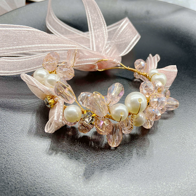  Bridesmaid Wrist Flower Sisters Group Bracelet Wrist Flower Dance Handed Flower Crystal Flower Wedding Wrist Flowers