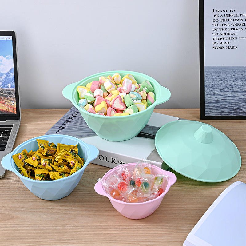 New round Retro Candy Dish Candy Box Food Storage Snack Storage Jar with Lid Tureen
