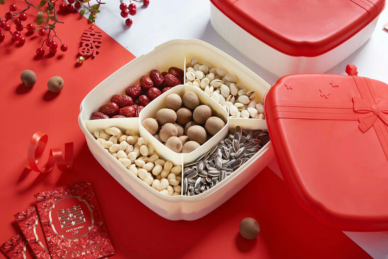 J06-6163-2 Multi-functional shell fruit box nut box candy box snack box J06-6163-2 Multi-functional shell fruit box nut box candy box snack box