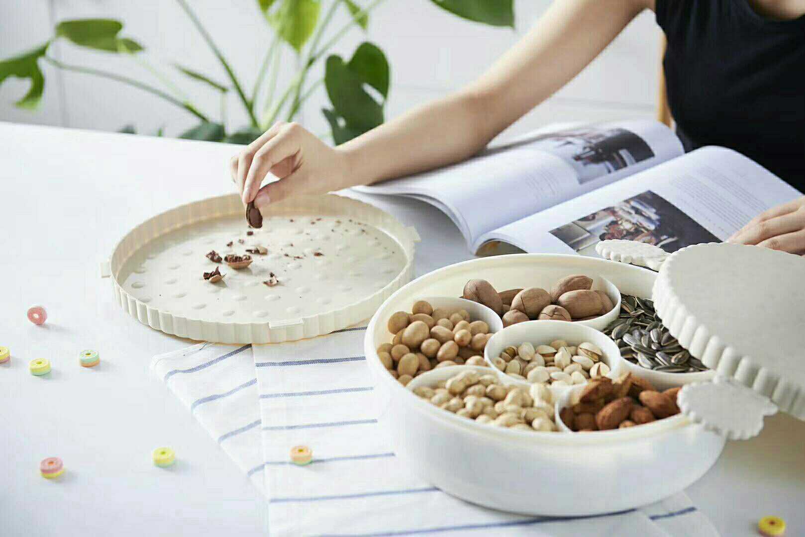 J06-6112 New high quality split fruit box fruit bowl large candy box melon seed fruit bowl J06-6112 New high quality split fruit box fruit bowl large candy box melon seed fruit bowl