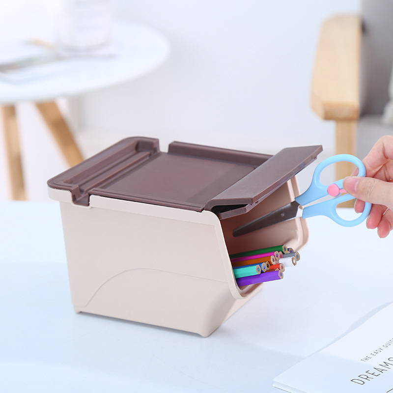 Lazy Eating Melon Seeds Gadgets Double Layer Eating Melon Seeds Plate Office Home Candy Box Creative with Cover Desktop 