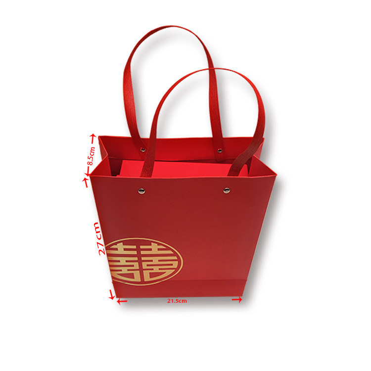 Double happiness gift box packaging festive gift box tote bag candy box creative gift box customized