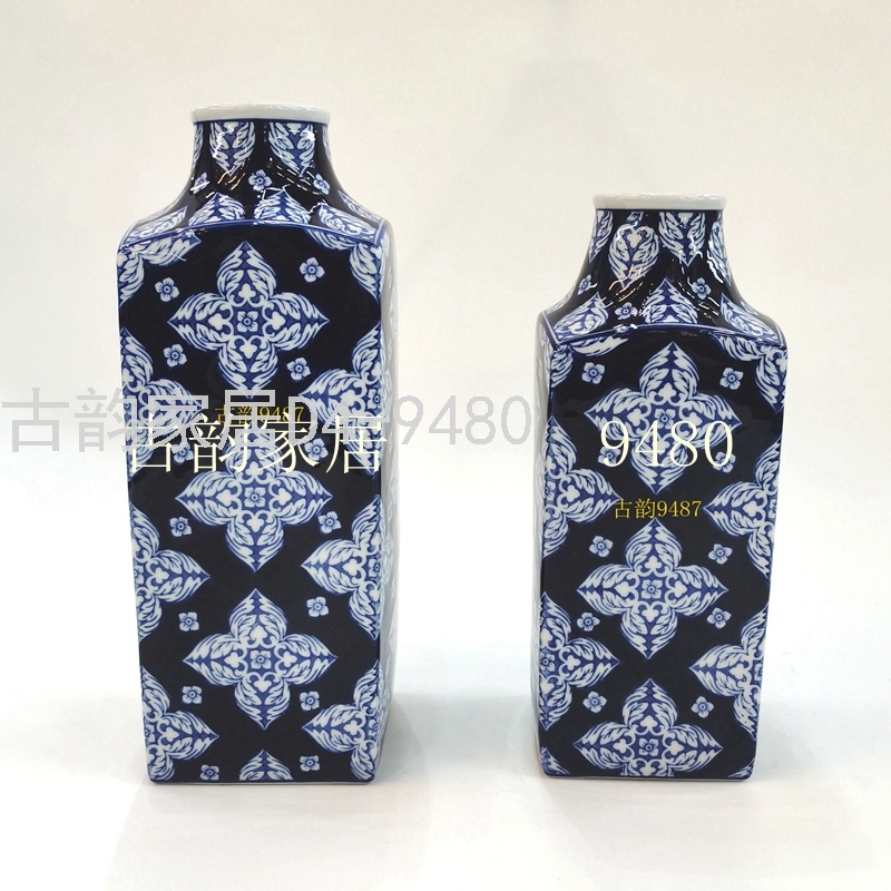 Guyun Factory Store Ceramic Crafts Decorative Flower Vase Blue and White Porcelain Candy Box Home Decoration Supplies Guyun Factory Store Ceramic Crafts Decorative Flower Vase Blue and White Porcelain Candy Box Home Decoration Supplies