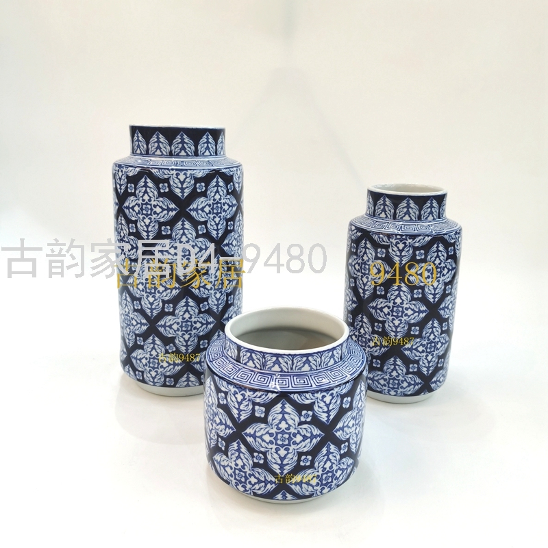 Guyun Factory Store Ceramic Crafts Decorative Flower Vase Blue and White Porcelain Candy Box Home Decoration Supplies Guyun Factory Store Ceramic Crafts Decorative Flower Vase Blue and White Porcelain Candy Box Home Decoration Supplies