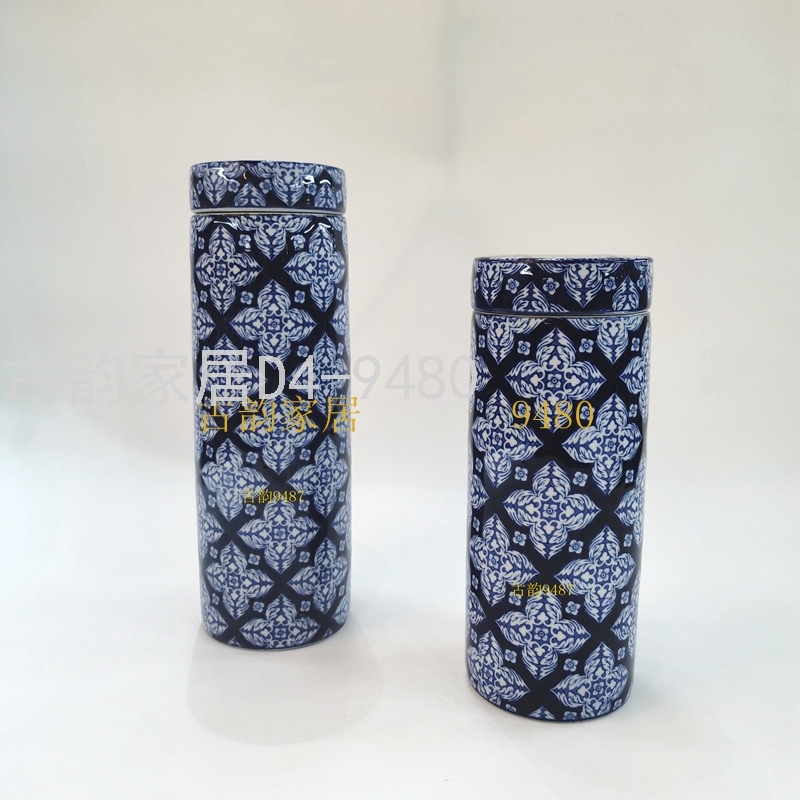 Guyun Factory Store Ceramic Crafts Decorative Flower Vase Blue and White Porcelain Candy Box Home Decoration Supplies Guyun Factory Store Ceramic Crafts Decorative Flower Vase Blue and White Porcelain Candy Box Home Decoration Supplies