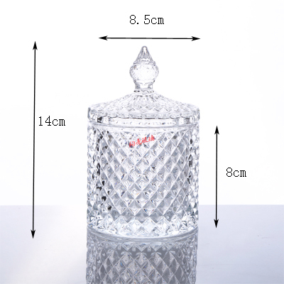 Clear glass candy jar Roman embossed candy box wedding box