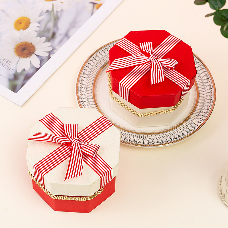 Wedding Gift Candy Box Lipstick Gift Box Packaging Box Octagonal Valentine&#039;s Day Gift Box Octagon Box Customization