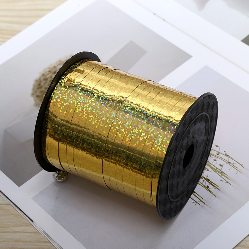 250 Yards Laser Ribbon Wedding Birthday Decoration Rope Balloon Silk Ribbons Colored Ribbons