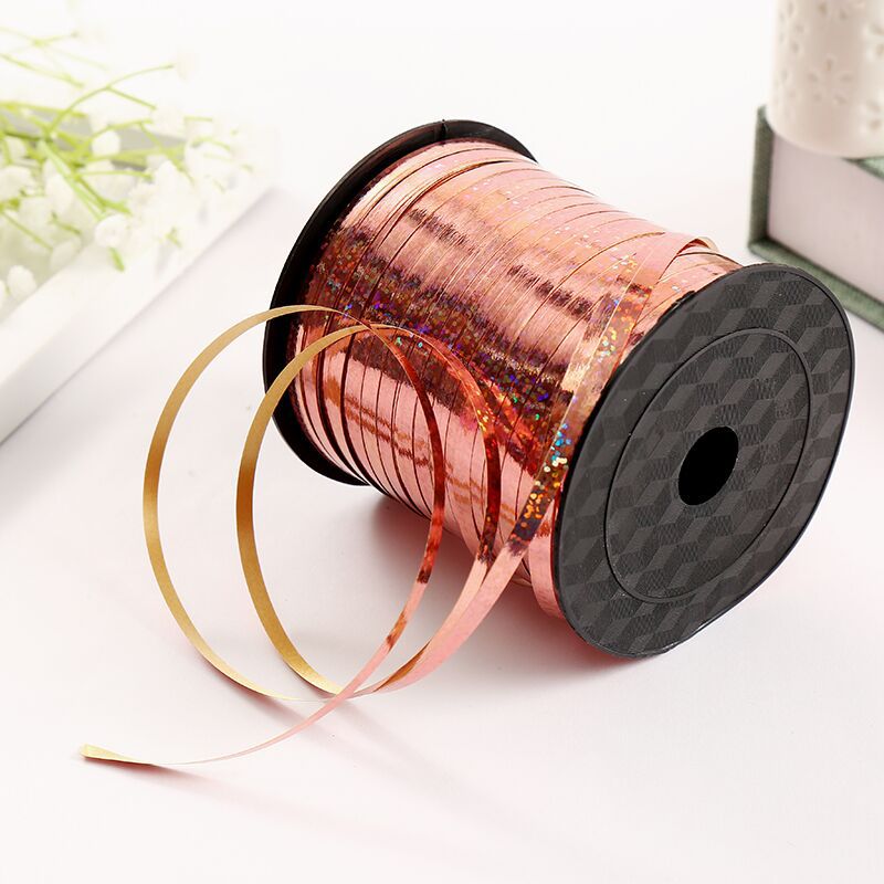 250 Yards Laser Ribbon Wedding Birthday Decoration Rope Balloon Silk Ribbons Colored Ribbons