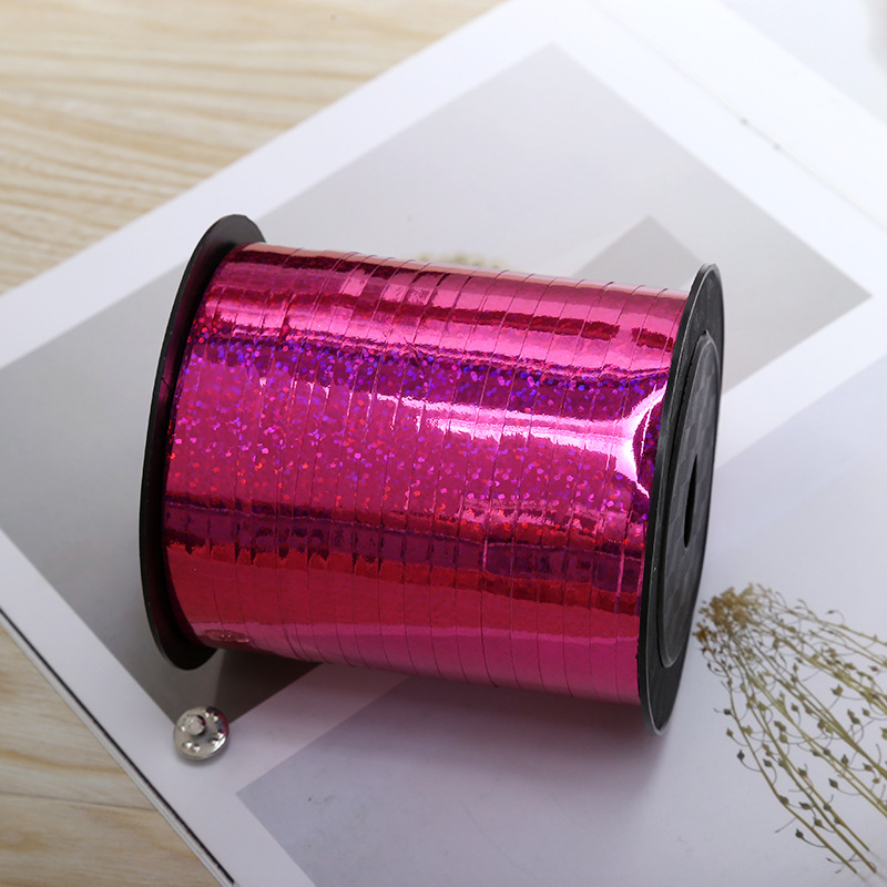 250 Yards Laser Ribbon Wedding Birthday Decoration Rope Balloon Silk Ribbons Colored Ribbons