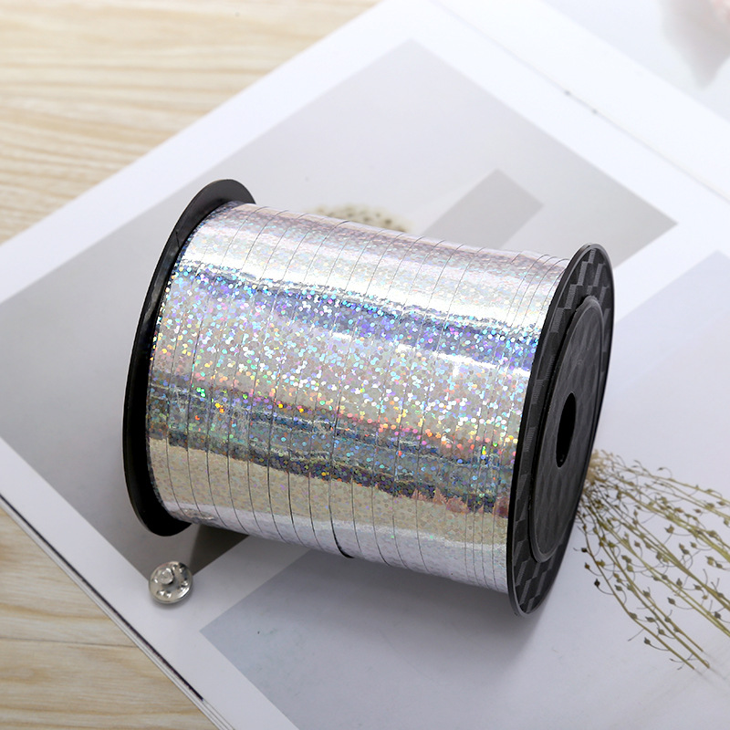 250 Yards Laser Ribbon Wedding Birthday Decoration Rope Balloon Silk Ribbons Colored Ribbons