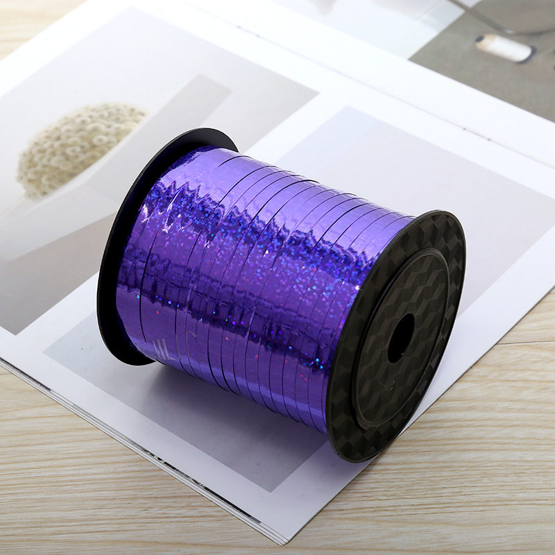 250 Yards Laser Ribbon Wedding Birthday Decoration Rope Balloon Silk Ribbons Colored Ribbons