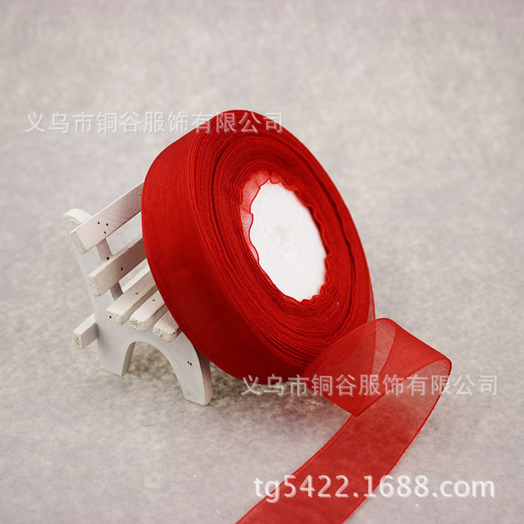 For Cross-Border E-Commerce Transparent Ribbon Bow Organza Tape 2.5 Color Ribbons For Cross-Border E-Commerce Transparent Ribbon Bow Organza Tape 2.5 Color Ribbons