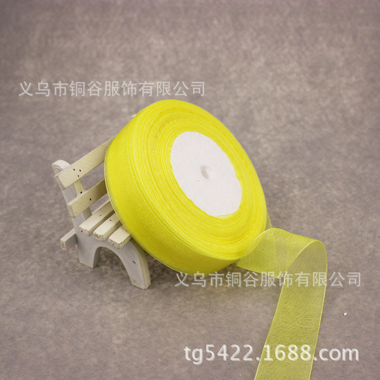 For Cross-Border E-Commerce Transparent Ribbon Bow Organza Tape 2.5 Color Ribbons For Cross-Border E-Commerce Transparent Ribbon Bow Organza Tape 2.5 Color Ribbons