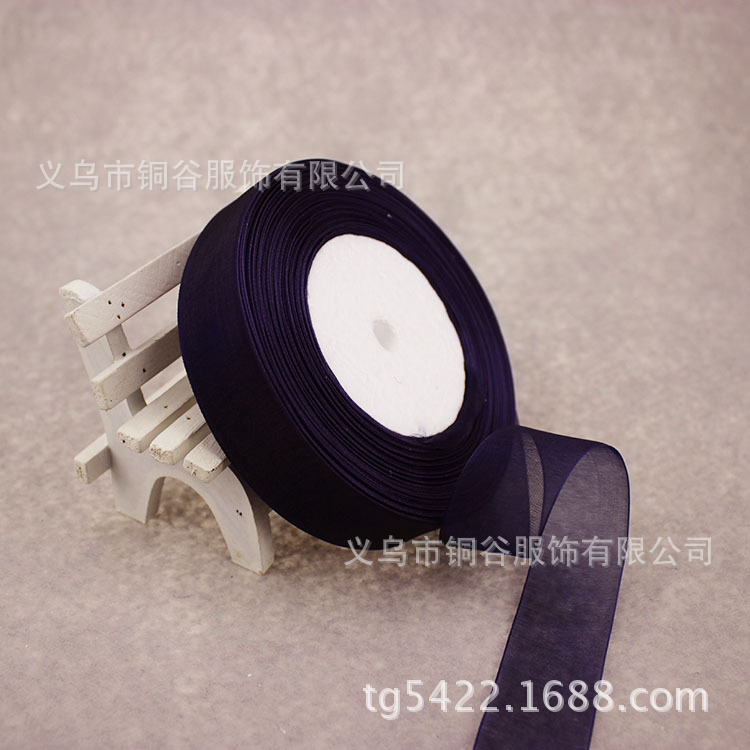 For Cross-Border E-Commerce Transparent Ribbon Bow Organza Tape 2.5 Color Ribbons For Cross-Border E-Commerce Transparent Ribbon Bow Organza Tape 2.5 Color Ribbons