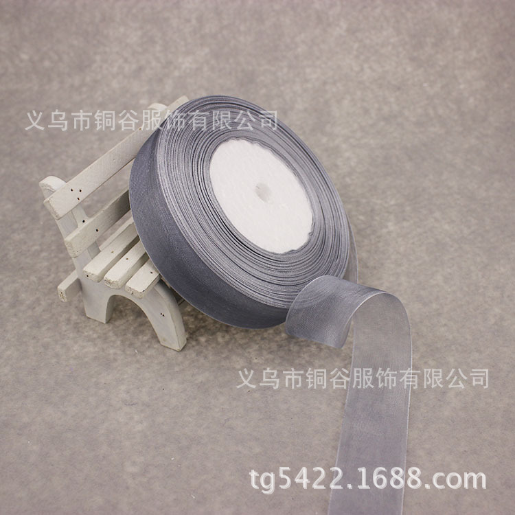 For Cross-Border E-Commerce Transparent Ribbon Bow Organza Tape 2.5 Color Ribbons For Cross-Border E-Commerce Transparent Ribbon Bow Organza Tape 2.5 Color Ribbons