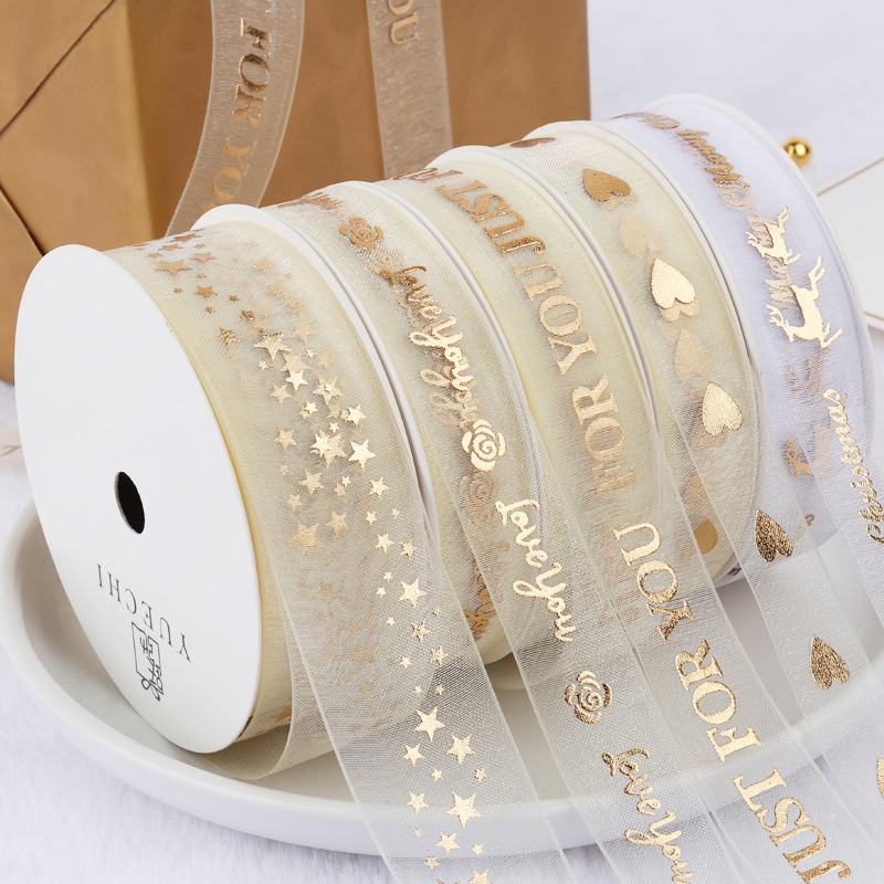 Ribbons  Birthday Gift Ribbon Christmas Decoration Braid Organza Tape Wedding Wedding Invitation Flowers Bow Ribbon