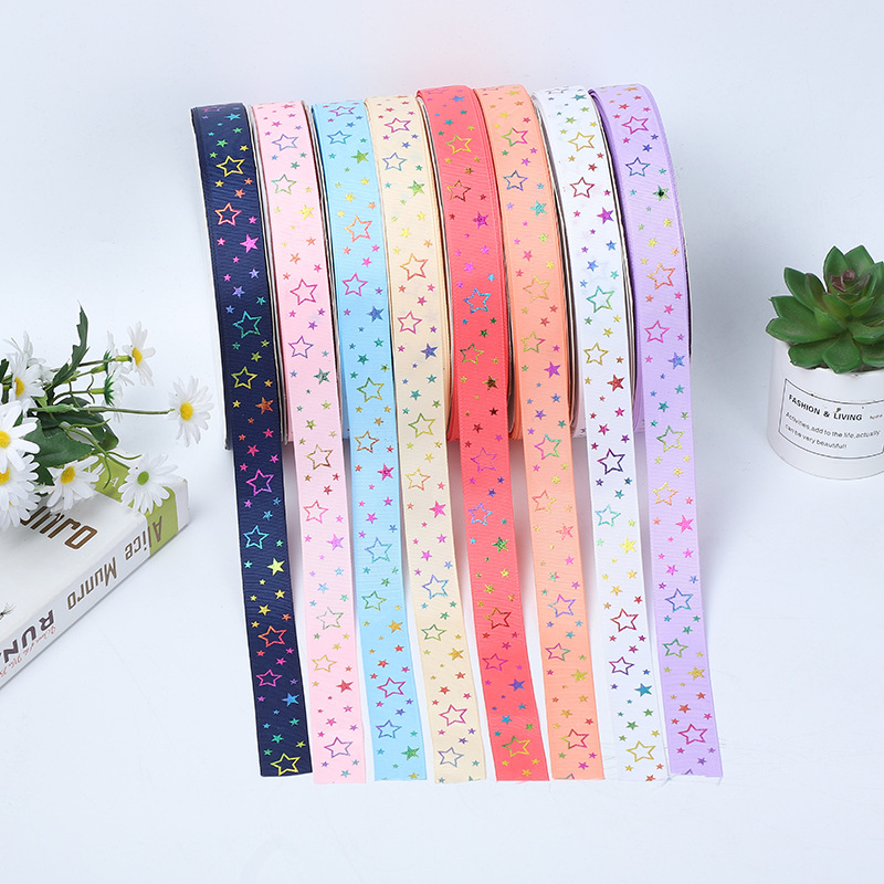 Ribbons Dream Starry Sky Stationery Shop Gift Present Bandage Ribbon Polypropylene Fiber Hair Ornaments Ribbon