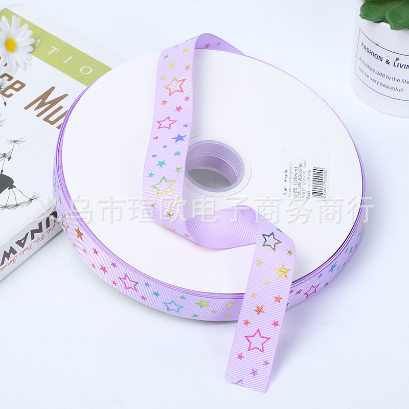 Ribbons Dream Starry Sky Stationery Shop Gift Present Bandage Ribbon Polypropylene Fiber Hair Ornaments Ribbon