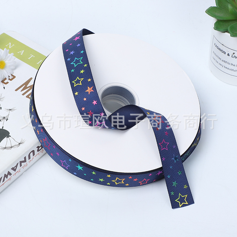 Ribbons Dream Starry Sky Stationery Shop Gift Present Bandage Ribbon Polypropylene Fiber Hair Ornaments Ribbon