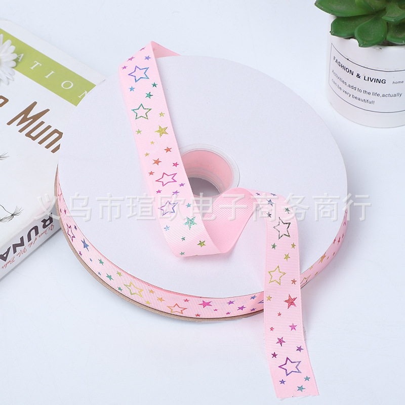 Ribbons Dream Starry Sky Stationery Shop Gift Present Bandage Ribbon Polypropylene Fiber Hair Ornaments Ribbon