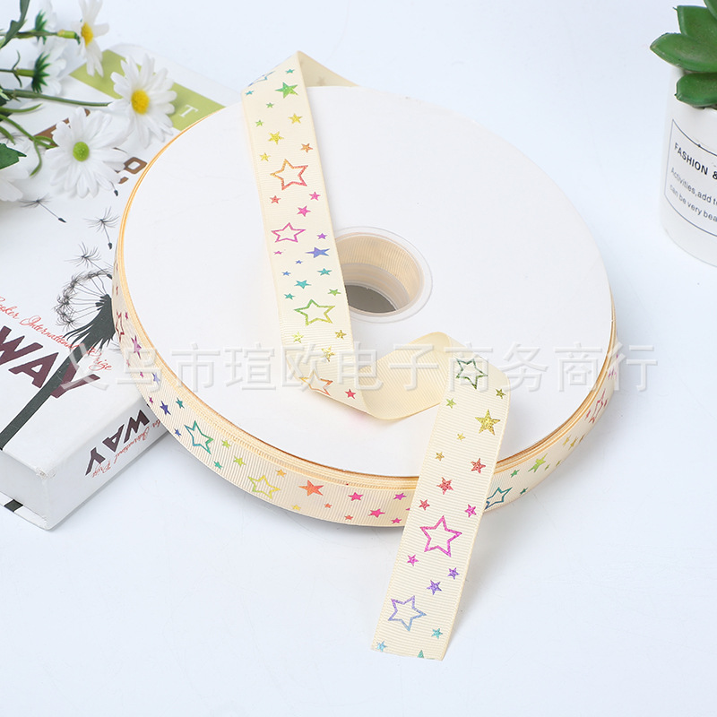 Ribbons Dream Starry Sky Stationery Shop Gift Present Bandage Ribbon Polypropylene Fiber Hair Ornaments Ribbon