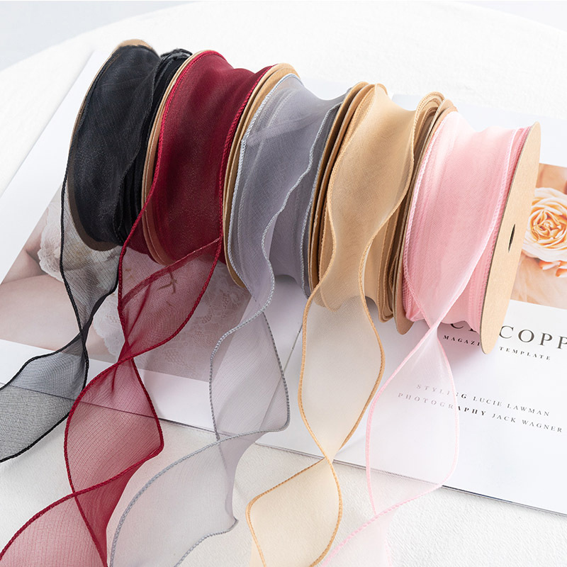 Ribbons Ribbon Flower Packaging Yarn Strip Bouquet Gift Packaging Ribbon Piping Spray Hand Gift Packing Ribbon