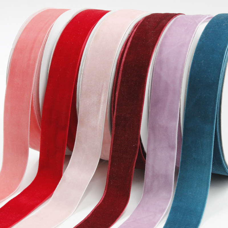 Factory Hot Sale Shiny Velvet Band Silk Velvet Band Gift Box Package Ribbon DIY Jewelry Ribbons Factory Hot Sale Shiny Velvet Band Silk Velvet Band Gift Box Package Ribbon DIY Jewelry Ribbons