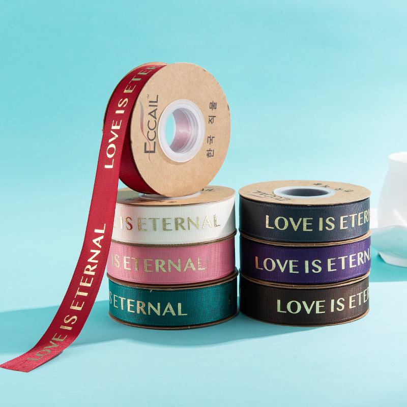 English Ribbon Gilding Ribbon Gift Gift Box Thread Ribbon Floral Flower Shop Supplies Ribbons