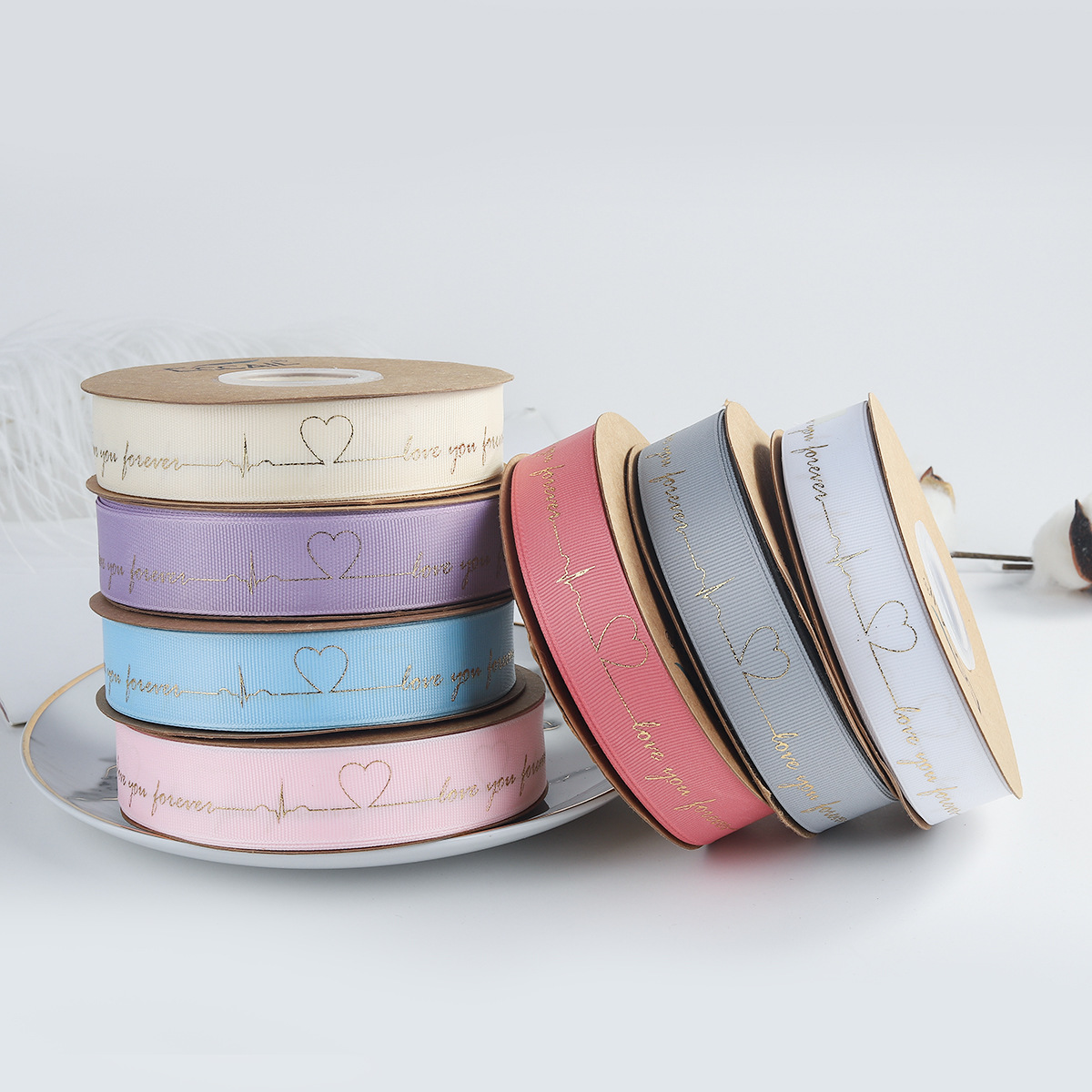 English Ribbon Gilding Ribbon Gift Gift Box Thread Ribbon Floral Flower Shop Supplies Ribbons