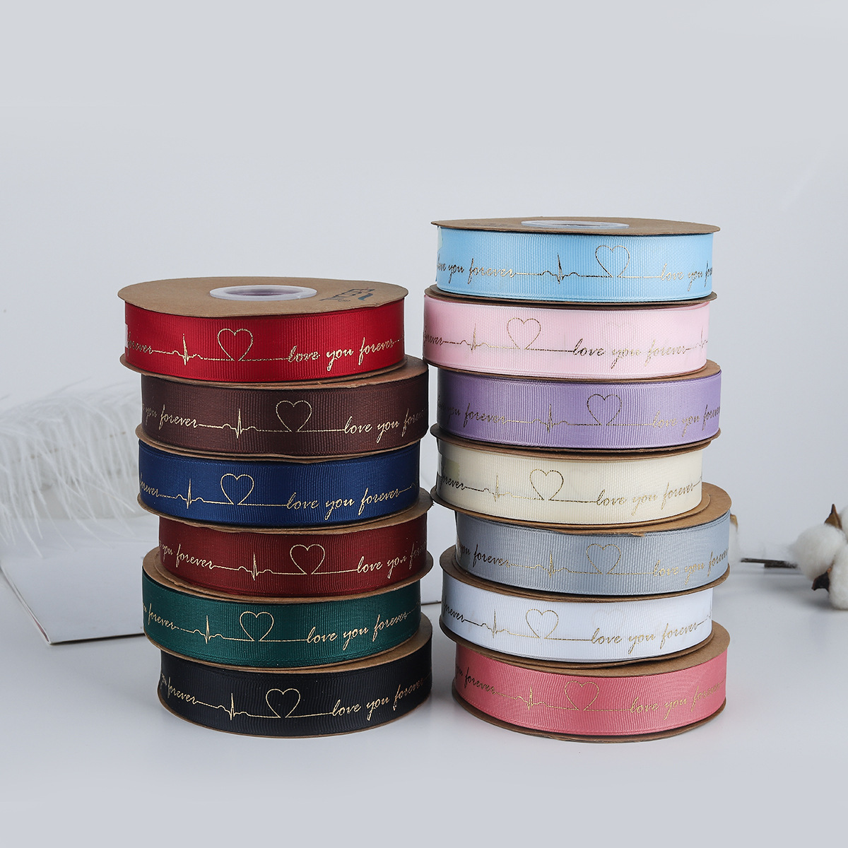 English Ribbon Gilding Ribbon Gift Gift Box Thread Ribbon Floral Flower Shop Supplies Ribbons