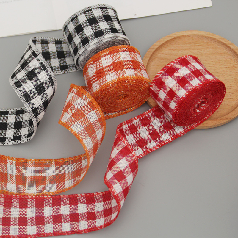 6cm Christmas Decoration Iron Wire Iron Wire Ribbon Burlap Roll Ribbons