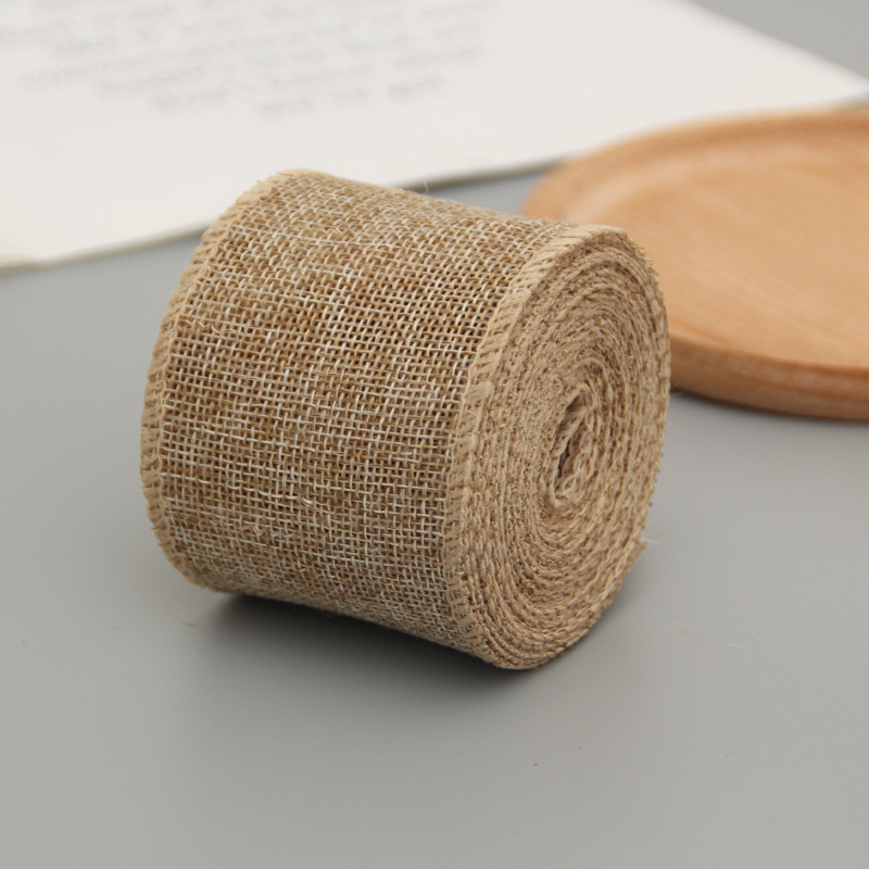 6cm Christmas Decoration Iron Wire Iron Wire Ribbon Burlap Roll Ribbons