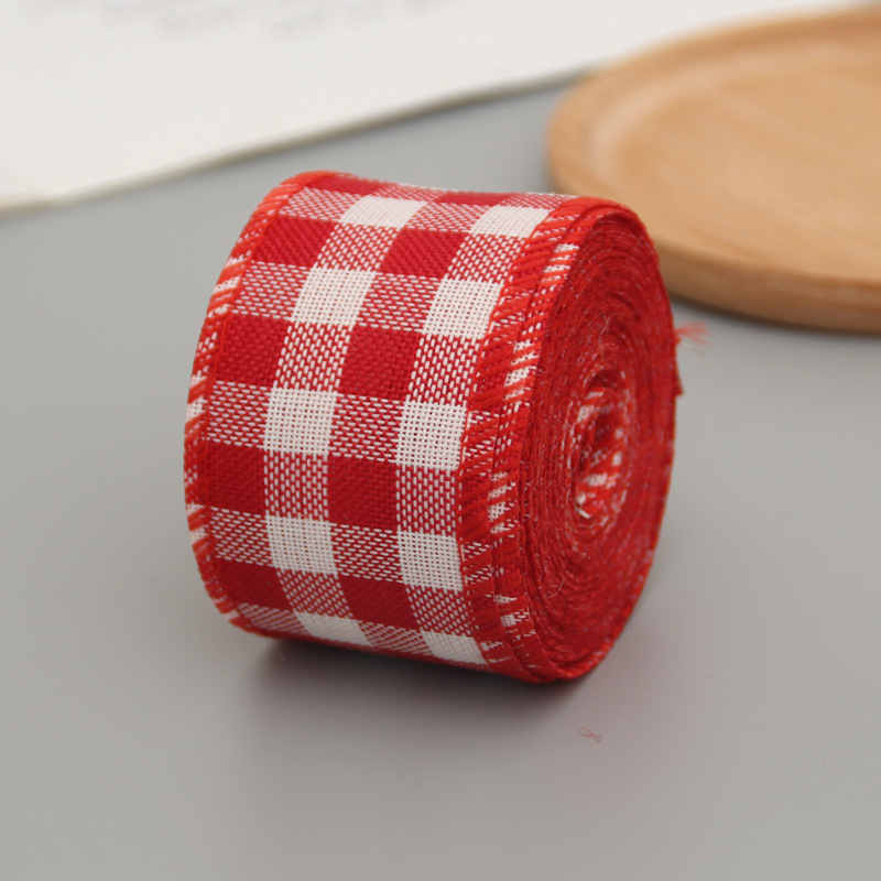 6cm Christmas Decoration Iron Wire Iron Wire Ribbon Burlap Roll Ribbons