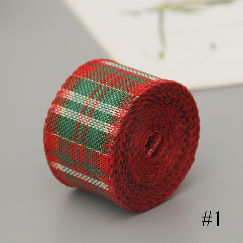 6cm Christmas Decoration Iron Wire Iron Wire Ribbon Burlap Roll Ribbons