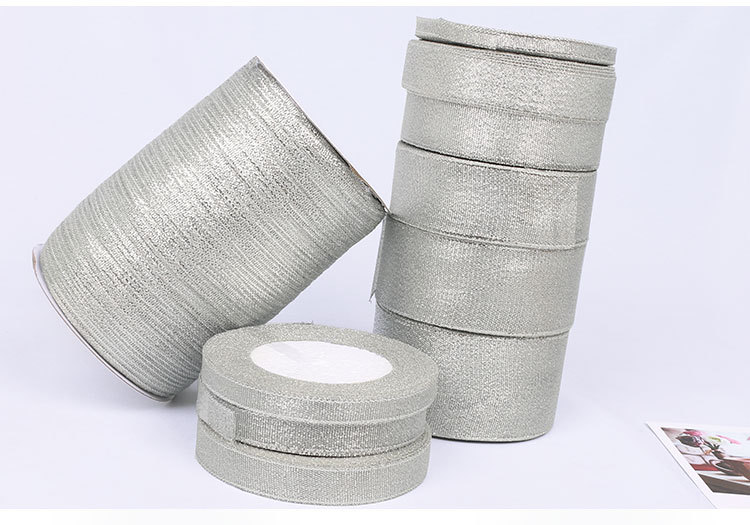 0.3-5cm Wide Glitter Ribbon 2cm Silver Onion Ribbon Baking Cake Box Packing Ribbons