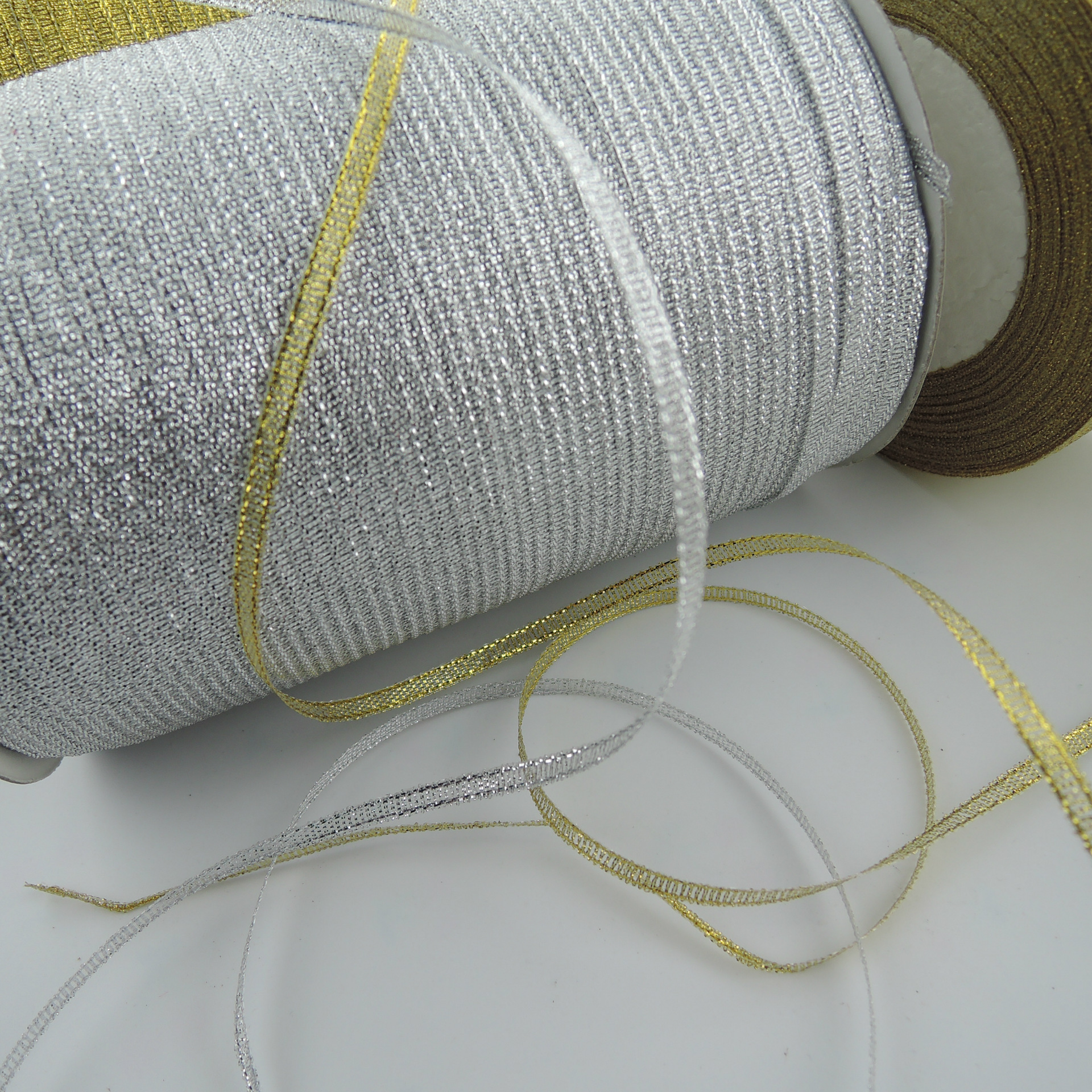 0.3-5cm Wide Glitter Ribbon 2cm Silver Onion Ribbon Baking Cake Box Packing Ribbons