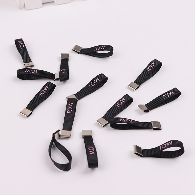 Factory Wholesale Ribbon 0.7cm Printing Monochrome Logo Buckle for Gift Packaging Ribbons
