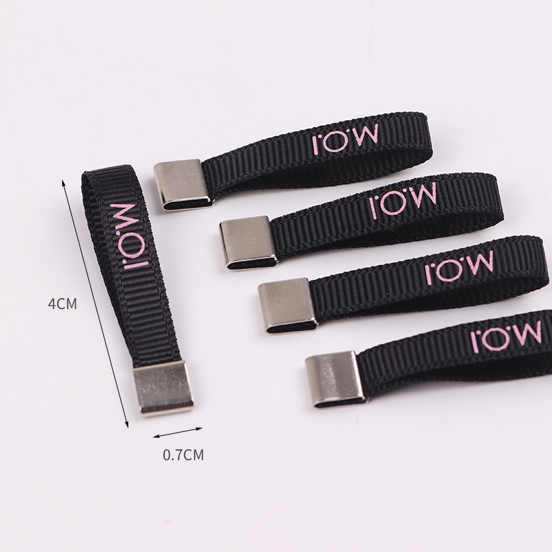 Factory Wholesale Ribbon 0.7cm Printing Monochrome Logo Buckle for Gift Packaging Ribbons