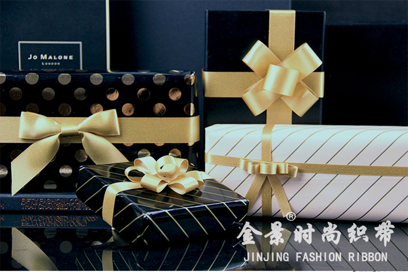 Luxury Golden Weft Ribbon Bowknot Hair Accessories Handicraft DIY Material Accessories Gift Flower Packaging